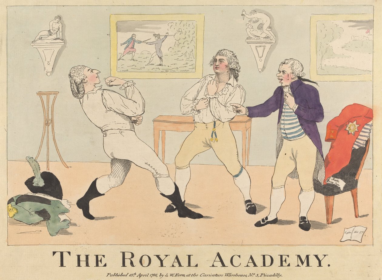Akademia Królewska autorstwa James Gillray
