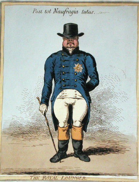 Royal Lounger (akwaforta ręcznie kolorowana) autorstwa James Gillray