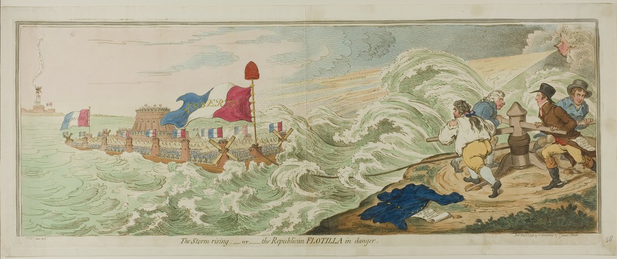 The Storm Rising autorstwa James Gillray