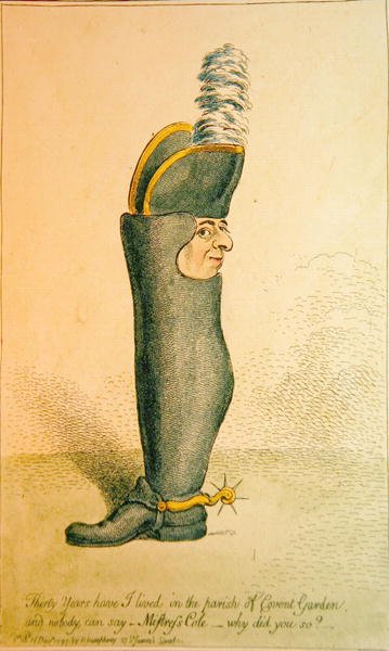 Trzydzieści lat mieszkałem w parafii Covent Garden, wyd. Hannah Humphrey autorstwa James Gillray