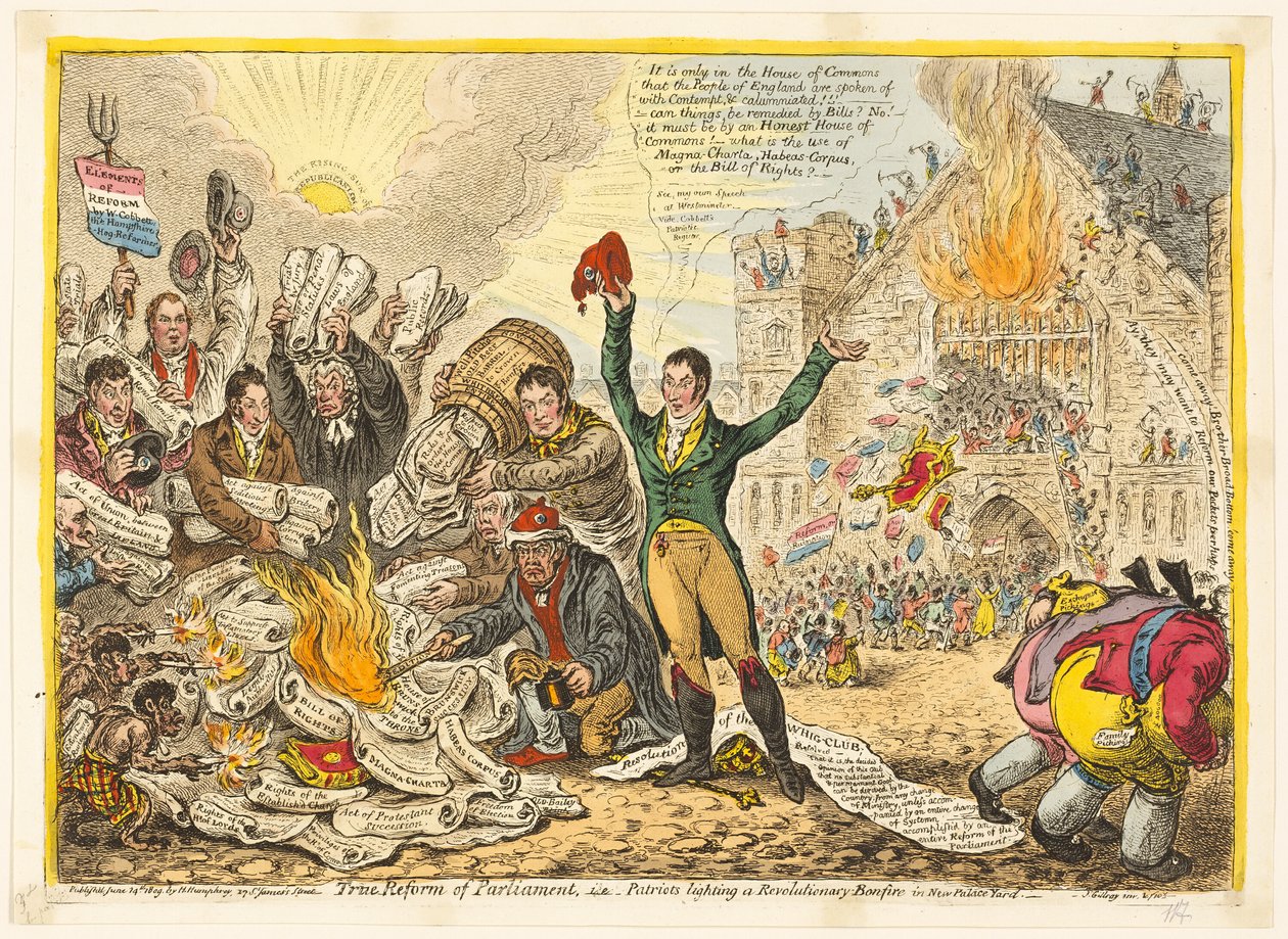 Prawdziwa reforma parlamentu autorstwa James Gillray