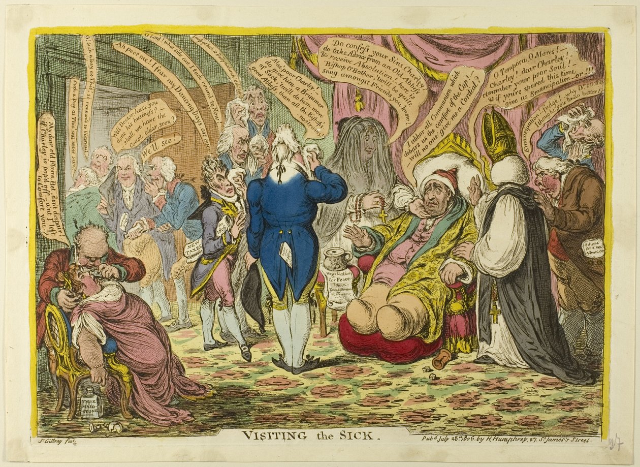 Odwiedzanie chorych autorstwa James Gillray