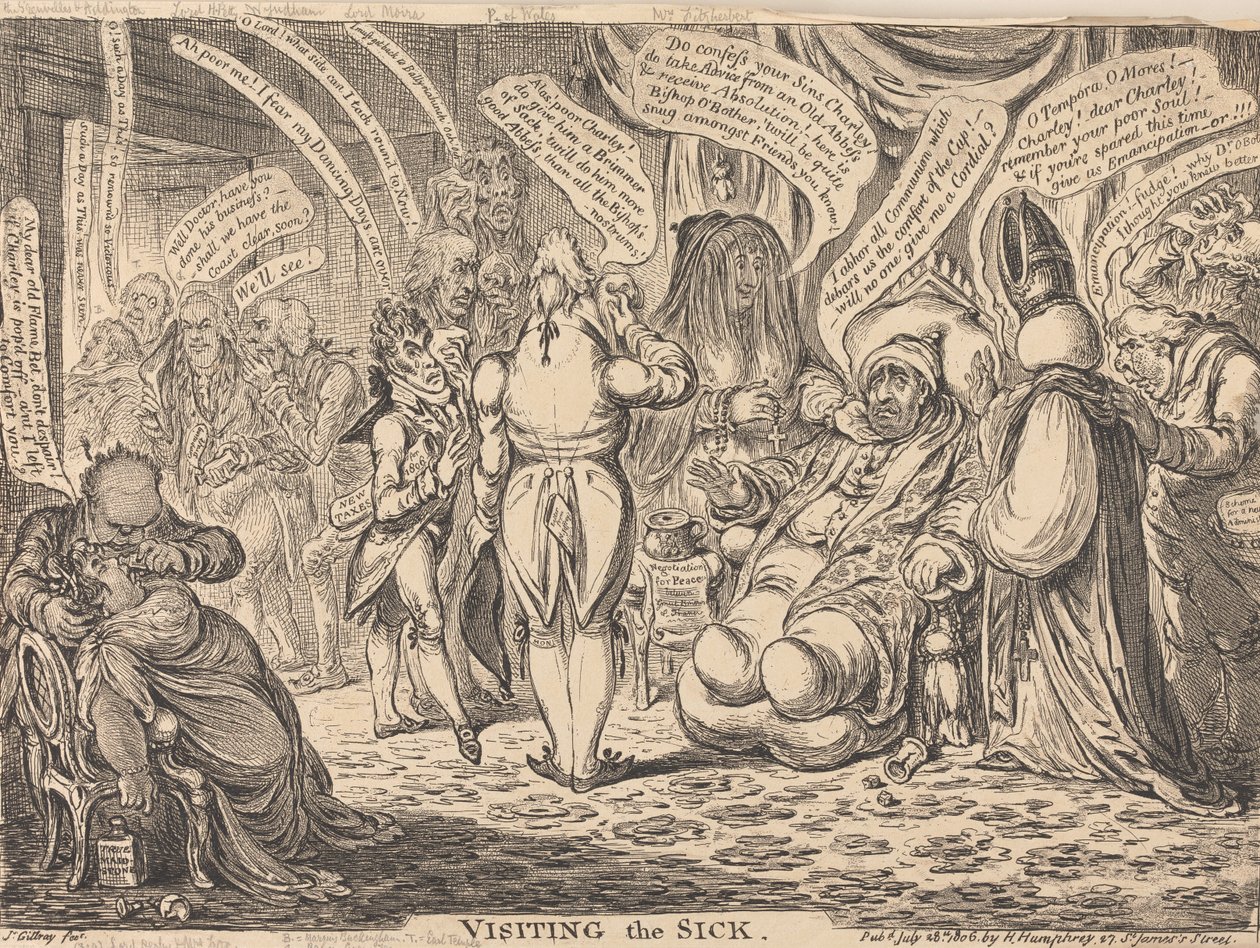 Odwiedziny chorych autorstwa James Gillray