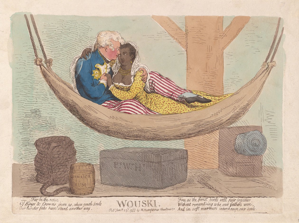 Wouski, wyd. 1788 (grawerowanie ręcznie kolorowane) autorstwa James Gillray