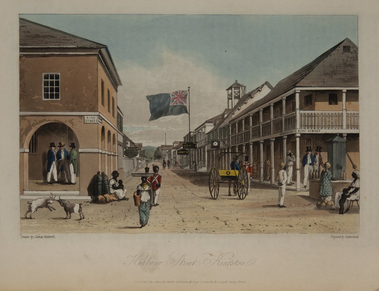 Harbour Street w Kingston autorstwa James Hakewill