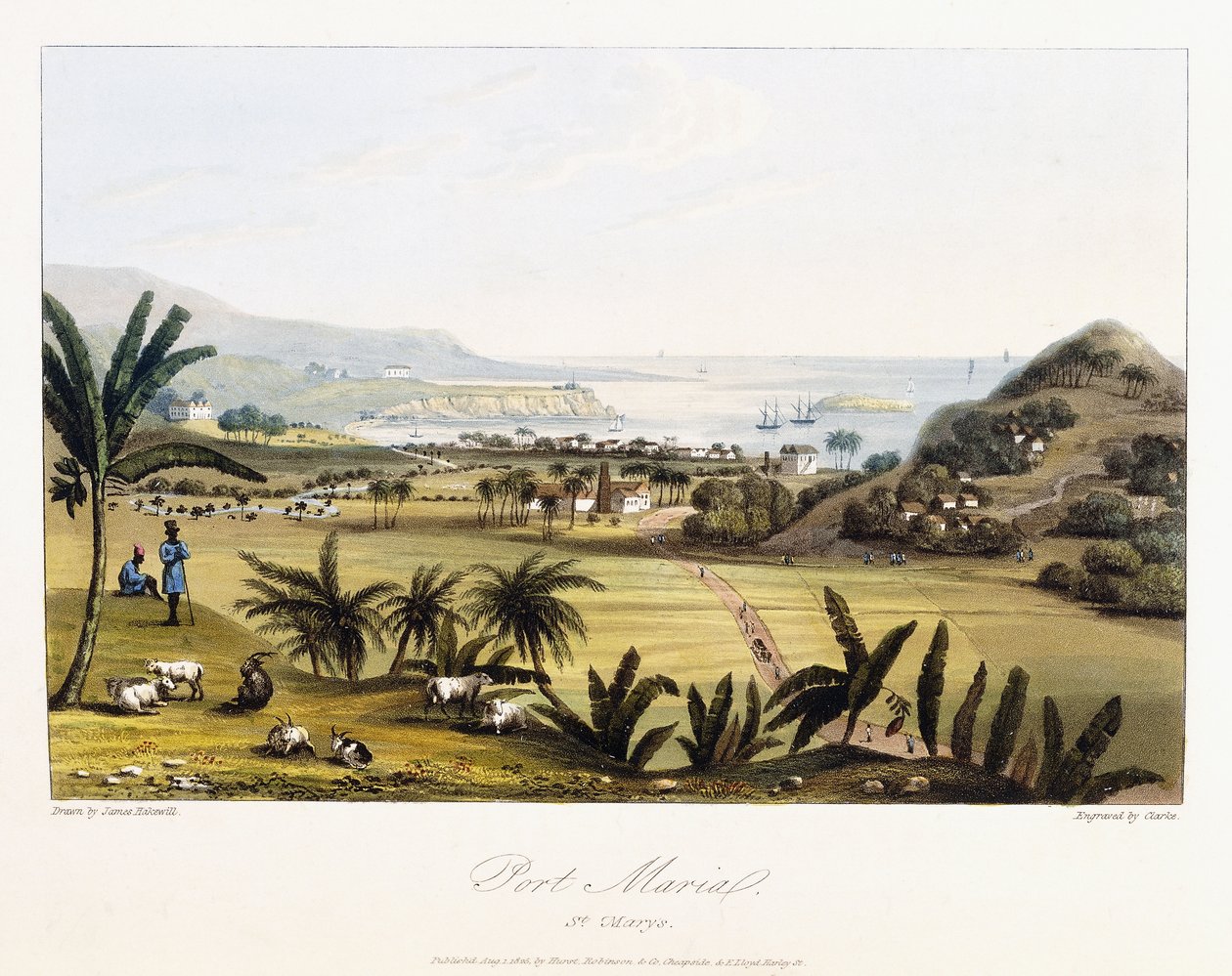 Port Marial: Mariacki, 1825 autorstwa James Hakewill