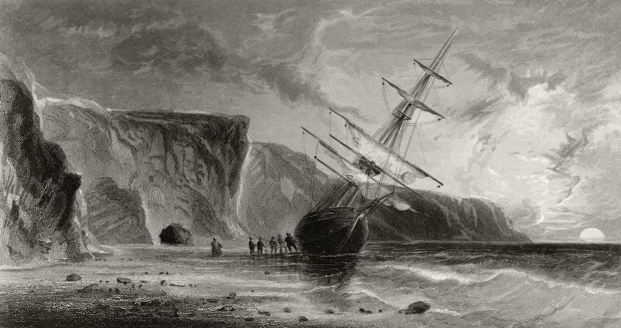 Północ we wrześniu, grawerowane przez G. Ulmana, z „Arctic Explorations in the Years 1853, 54, 55”, tom I, autorstwa doktora Elisha Kent Kane (1820-57), opublikowanej w Filadelfii, 1856 autorstwa James Hamilton
