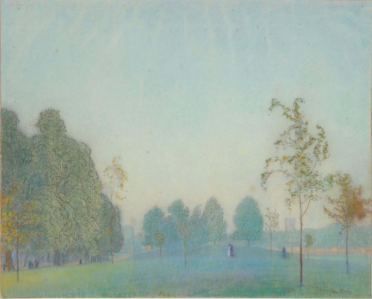 Scena parkowa i wieża, 1912 autorstwa James Hamilton Hay
