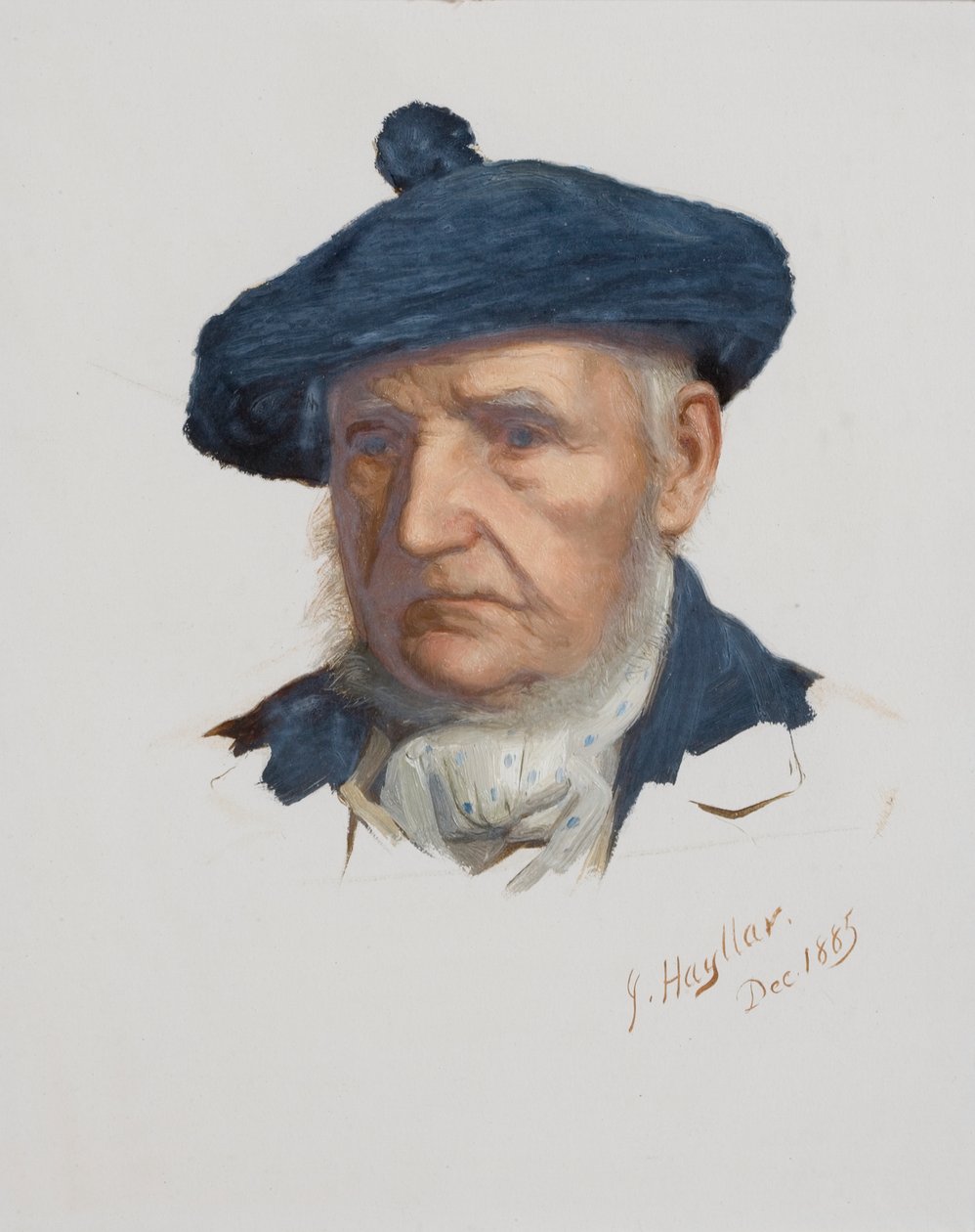 Głowa mężczyzny, 1885 (olej na karcie) autorstwa James Hayllar