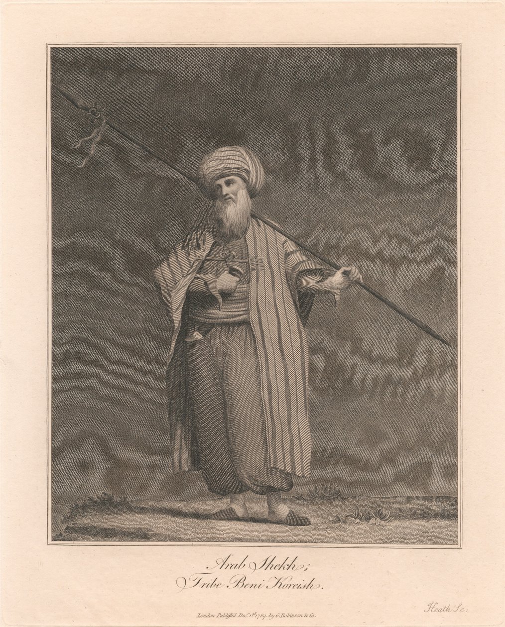 Arabski szejk, plemię Beni Koreish autorstwa James Heath