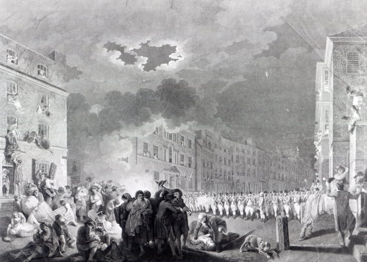 Zamieszki na Broad Street, czerwiec 1780 r. autorstwa James Heath