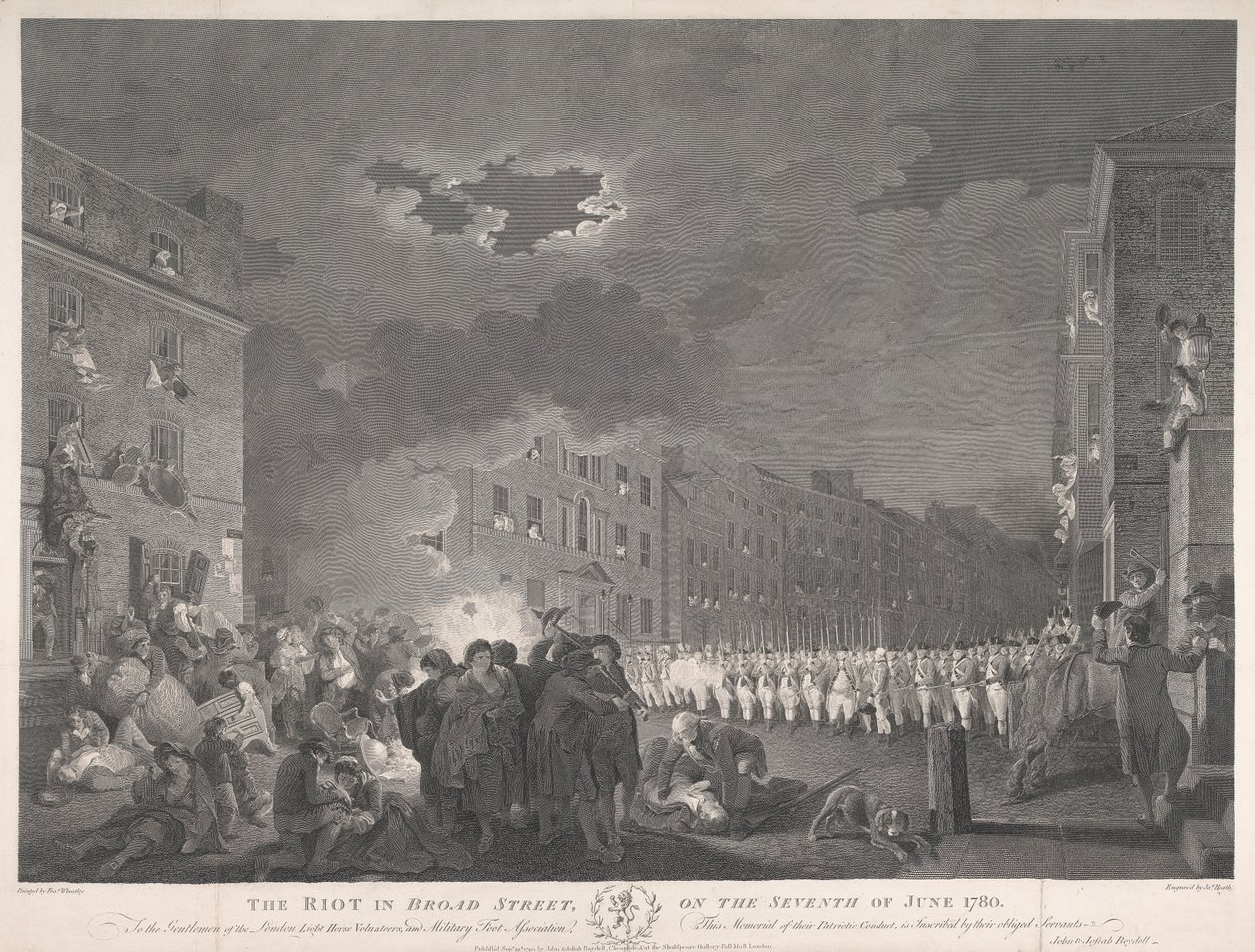 Zamieszki na Broad Street 7 czerwca 1780 roku autorstwa James Heath