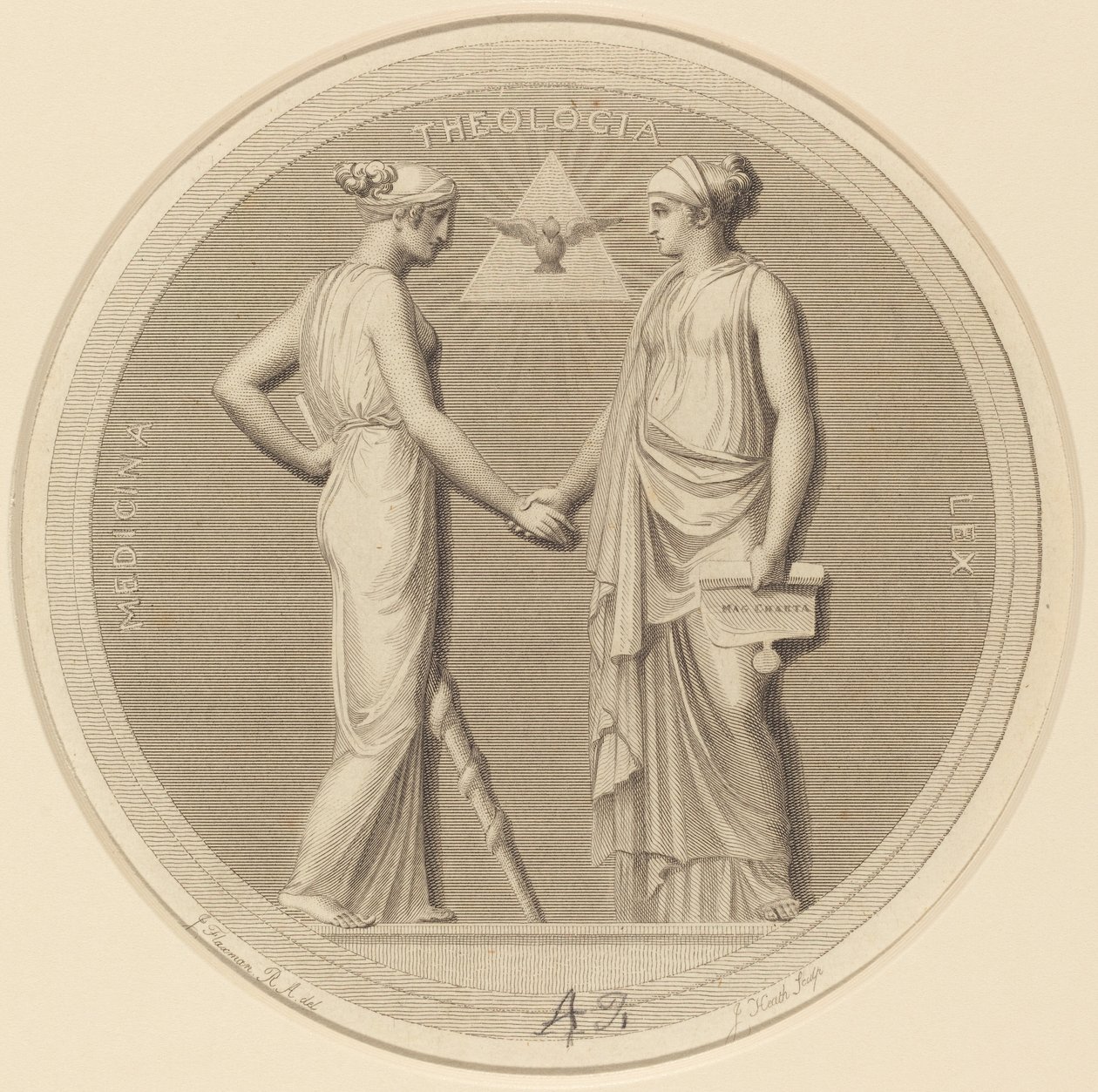 Medycyna - Teologia - Prawo autorstwa James Heath after John Flaxman
