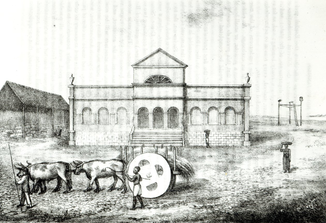 Rio Exchange, public Trapiche, Grass Wagon and the Gallows, ilustracja z „Historii Brazylii” Jamesa Hendersona, opublikowanej w Londynie w 1821 r. autorstwa James Henderson