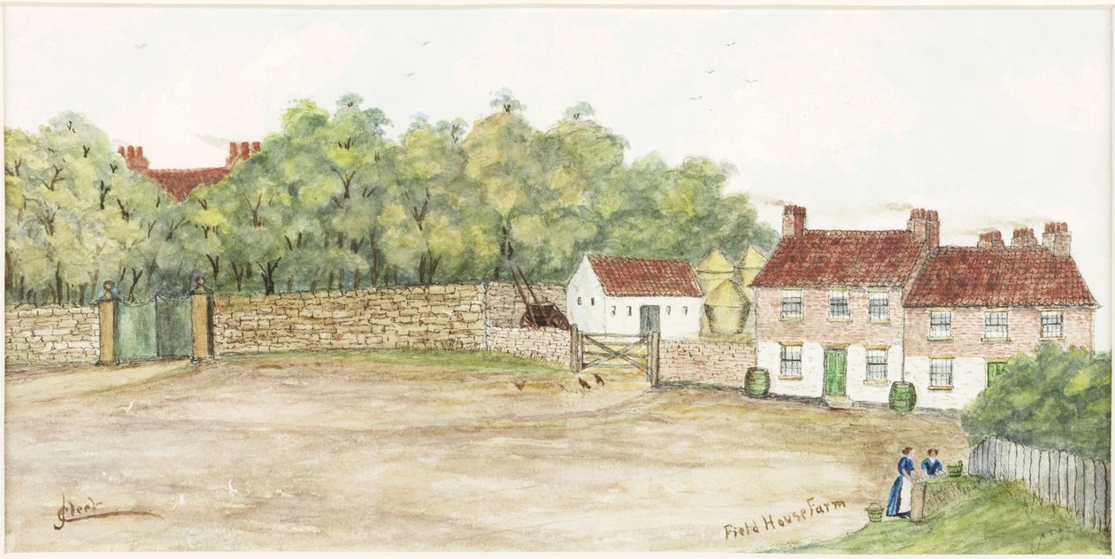 Field House Farm (akwarela, bodycolor i tusz na papierze) autorstwa James Henry Cleet