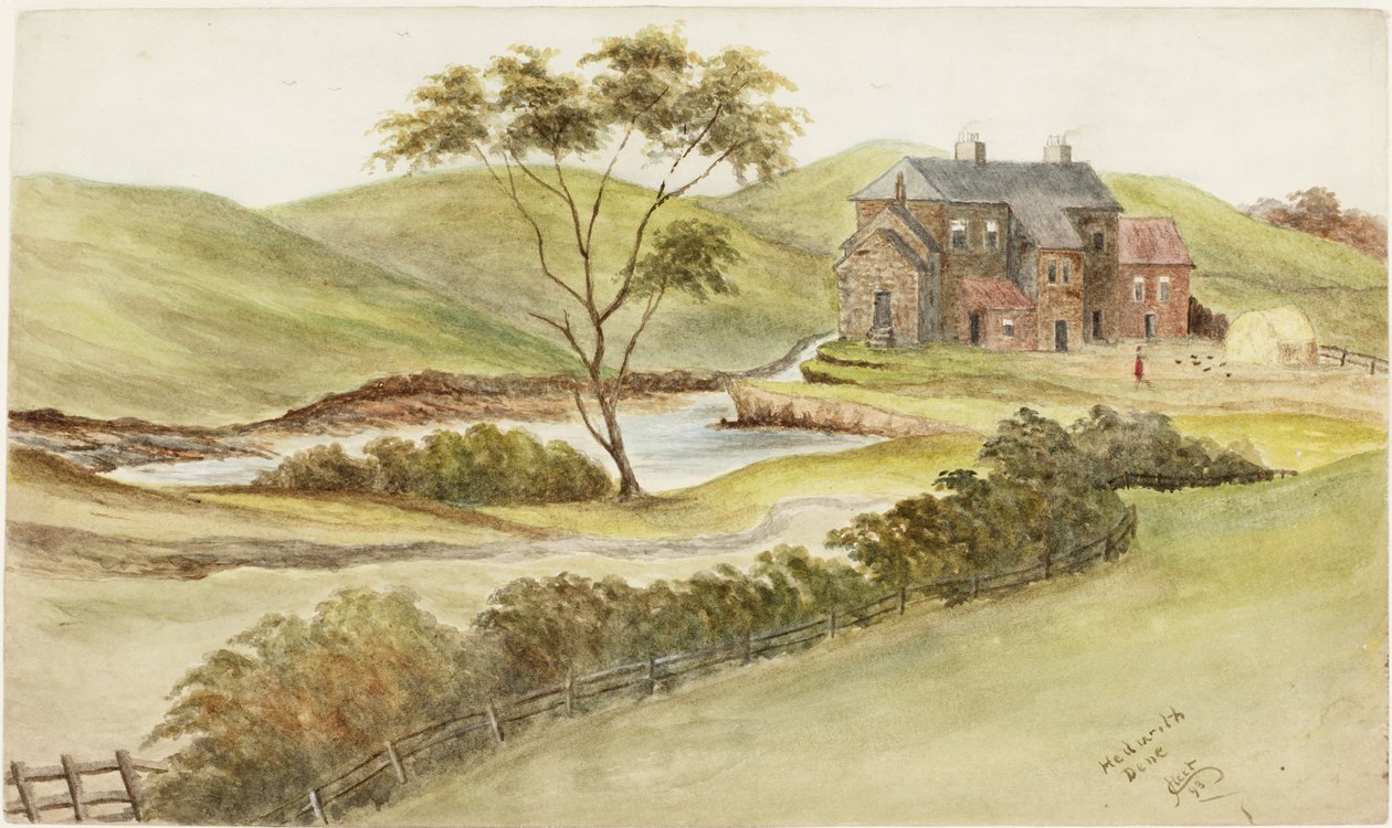 Hedworth Dene (akwarela i farba do ciała oraz tusz na papierze) autorstwa James Henry Cleet