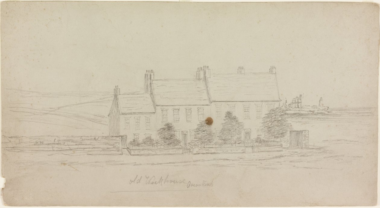 Old Workhouse, Ocean Road (ołówek na karcie) autorstwa James Henry Cleet