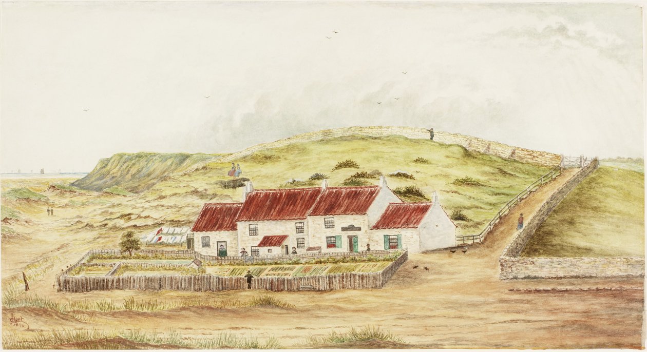 The Wash House Hill (Domek Betty Heron) (akwarela i bodycolor na papierze) autorstwa James Henry Cleet