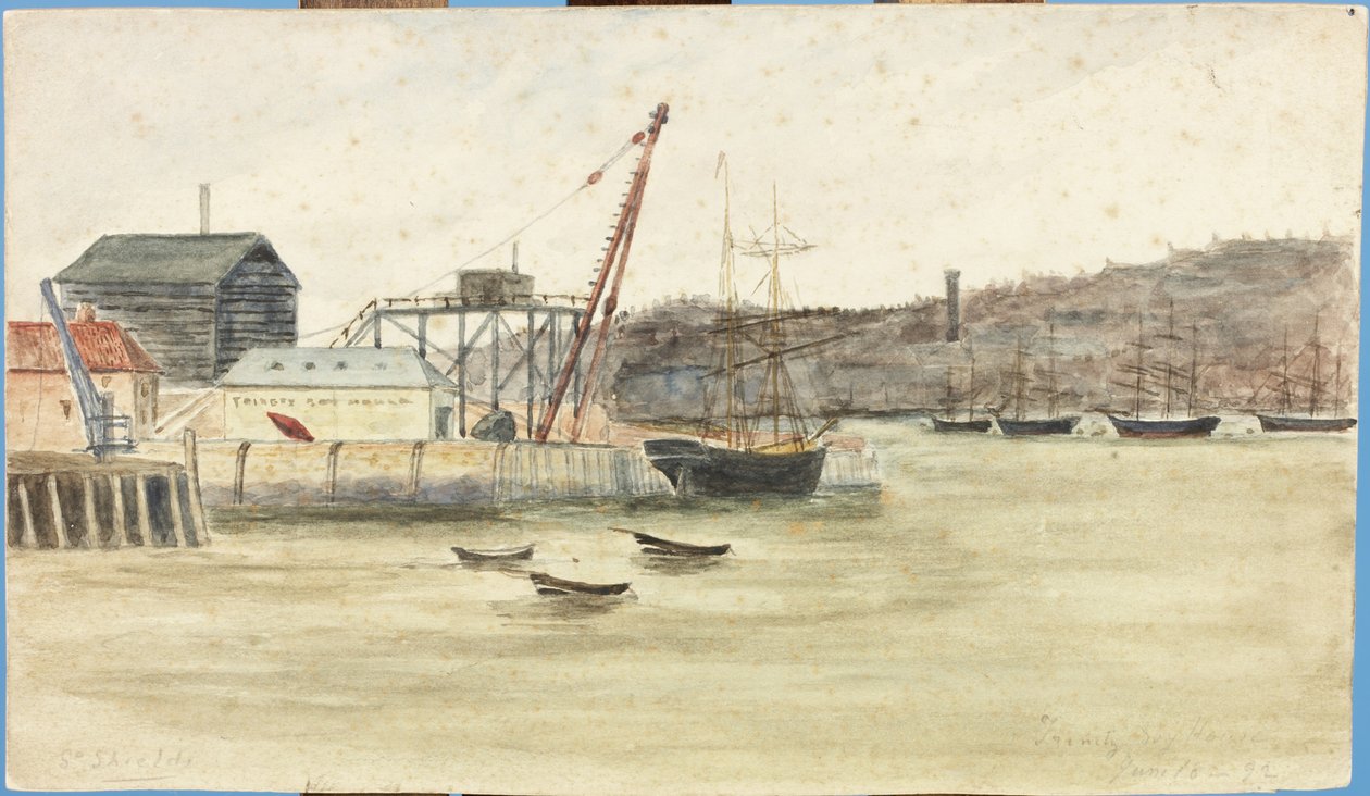 Trinity Boy House (akwarela, bodycolor i ołówek na papierze naklejone na karton) autorstwa James Henry Cleet