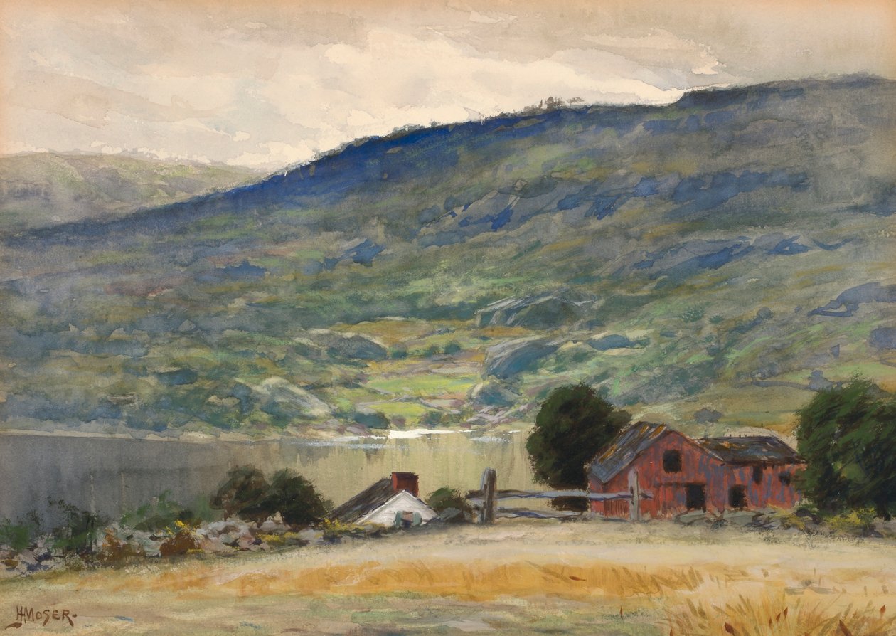 Hill and Lake, koniec XIX i początek XX wieku. autorstwa James Henry Moser