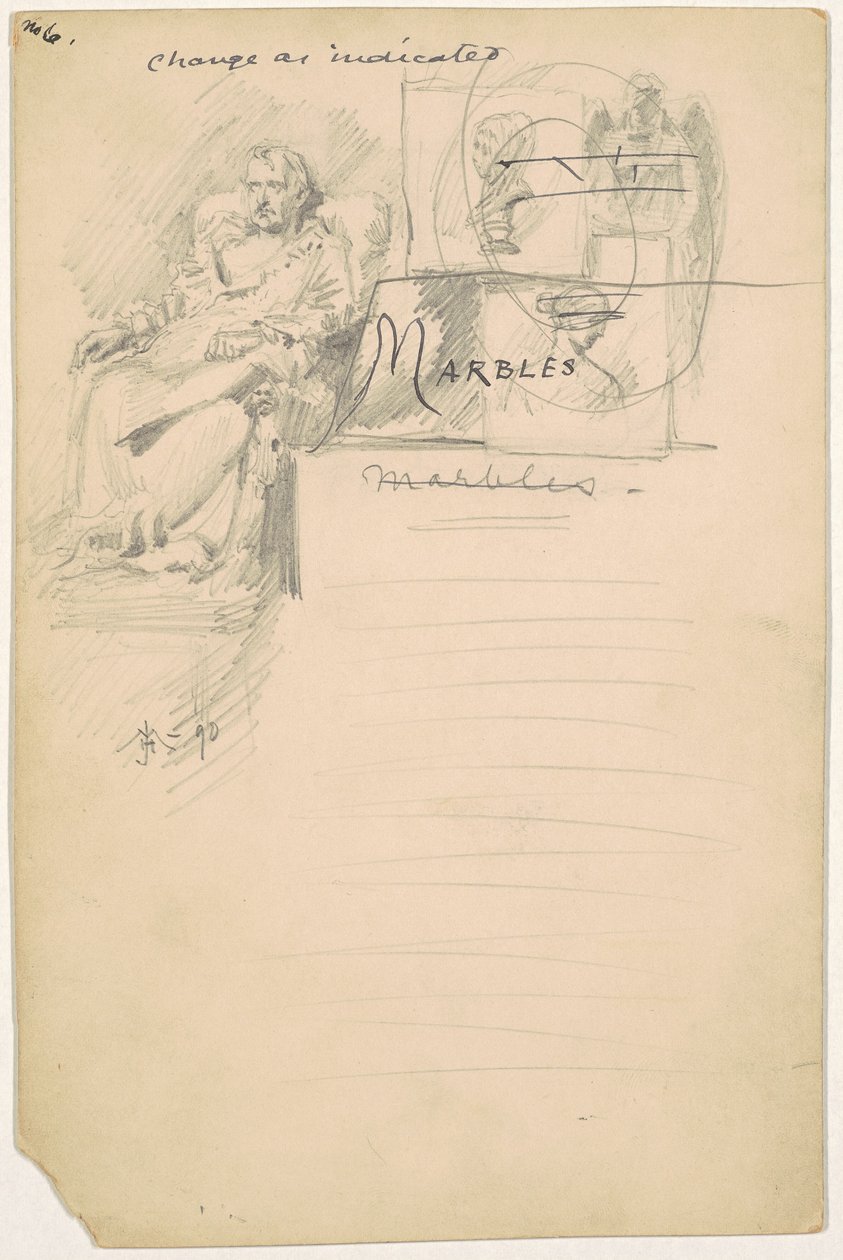 Studium dla „Marmurów” autorstwa James Henry Moser