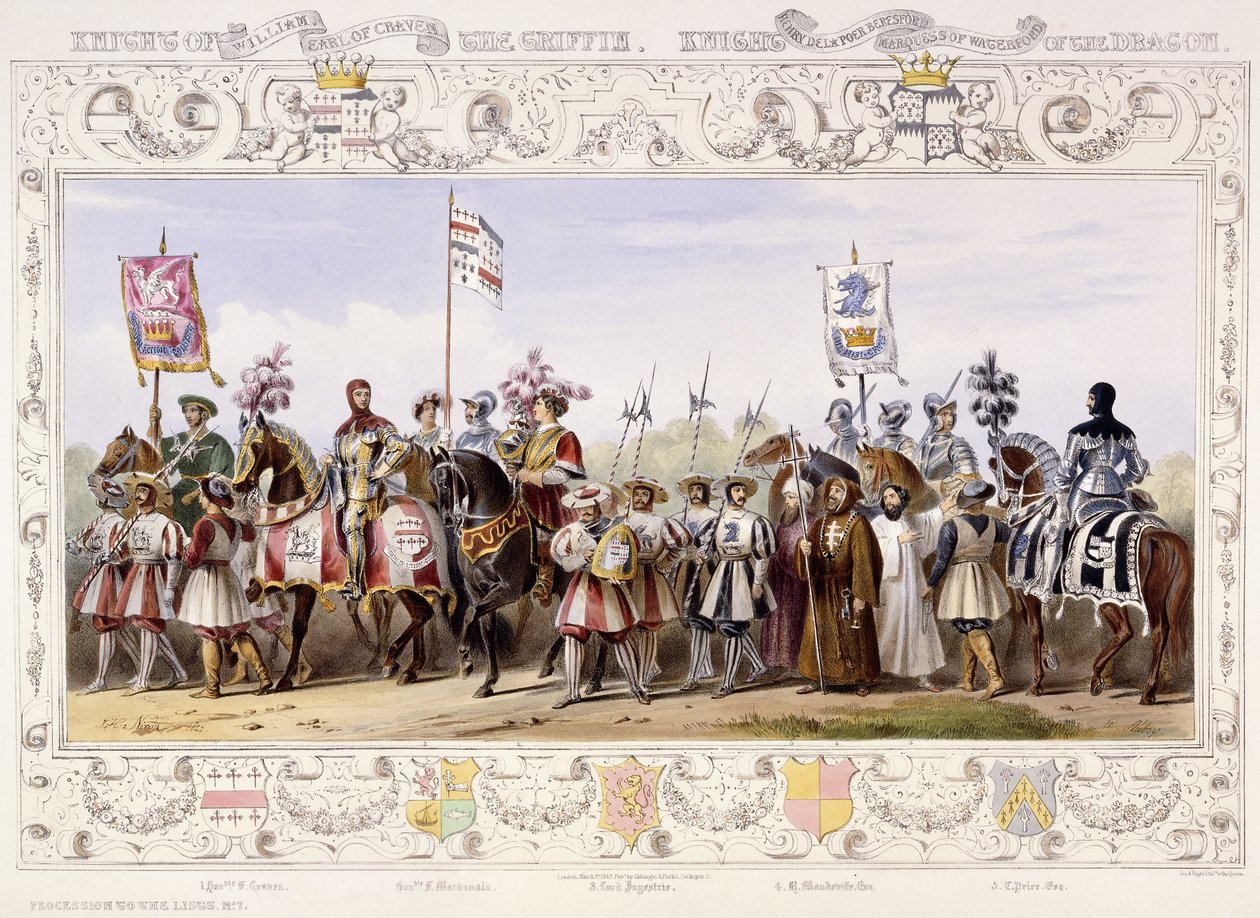 Procesja na listy, 1843 autorstwa James Henry Nixon