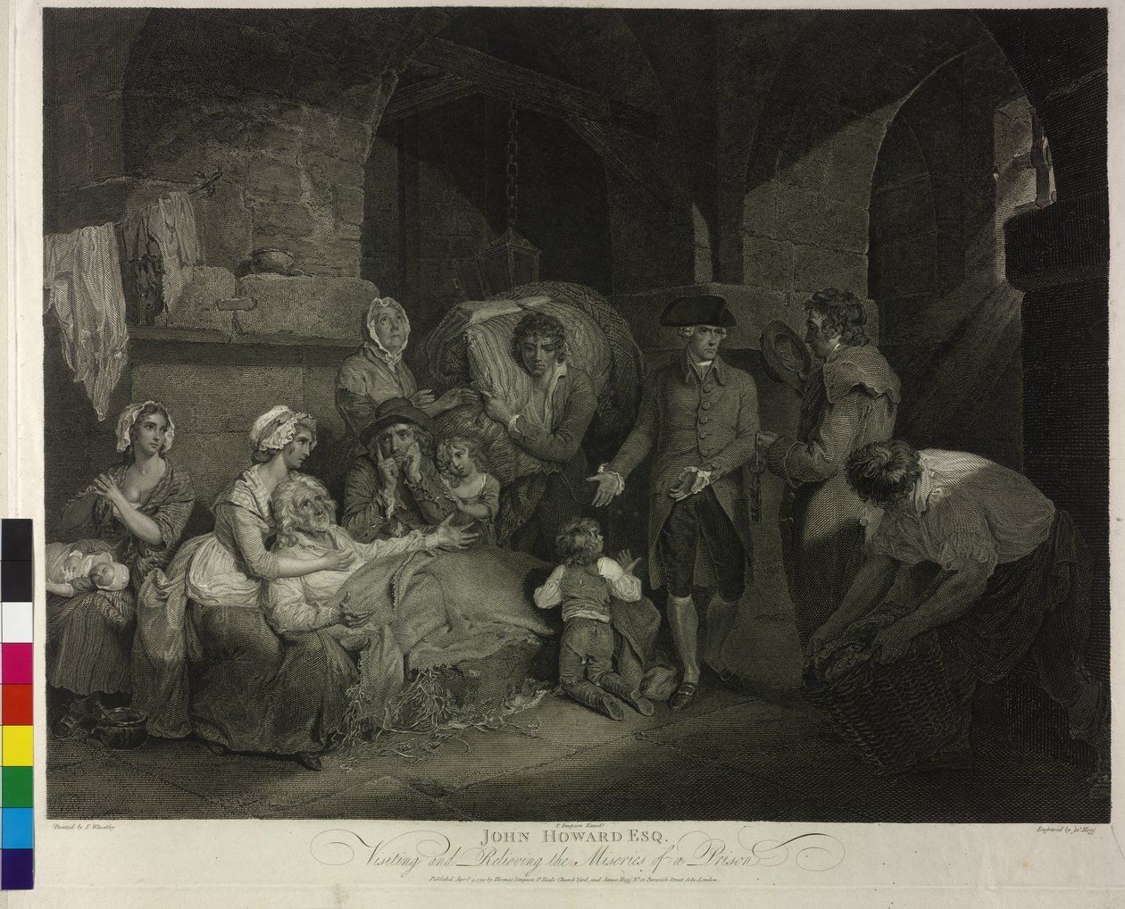 John Howard podczas wizytacji więzienia autorstwa James Hogg
