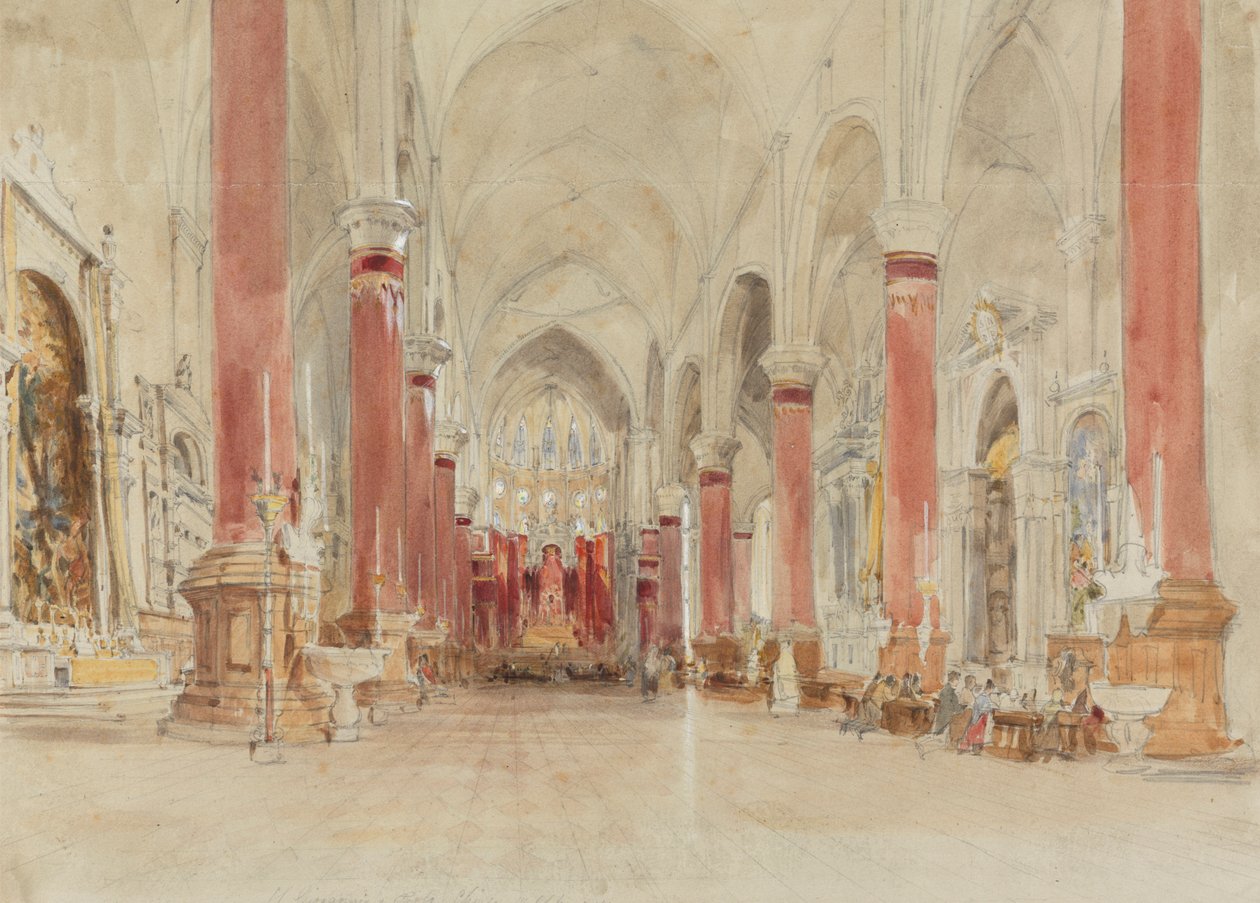 Wnętrze kościoła San Giovanni e Paolo w Wenecji autorstwa James Holland