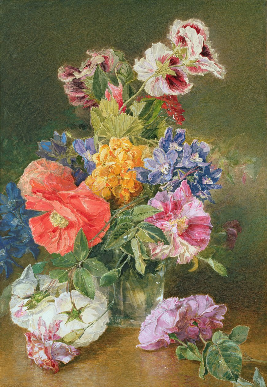 Róże, maki i pelargonie autorstwa James Holland