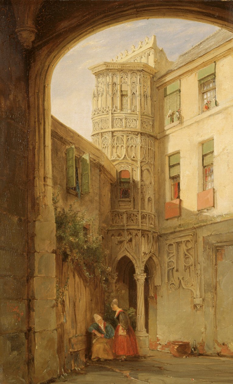 „Pozostałości Pałacu Philippe le Bel”, 1835 autorstwa James Holland