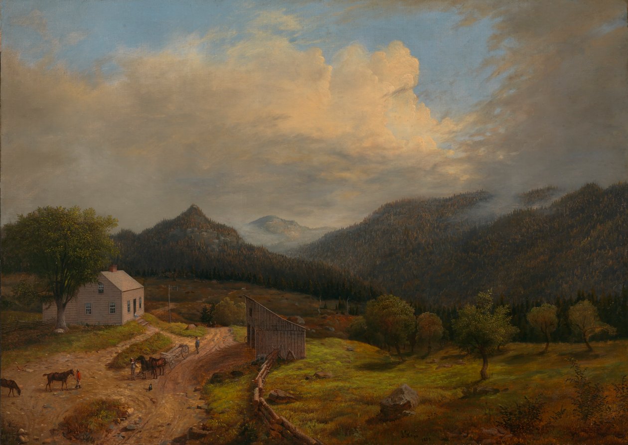 Tawerna w New Boston, Vermont, 1855. autorstwa James Hope
