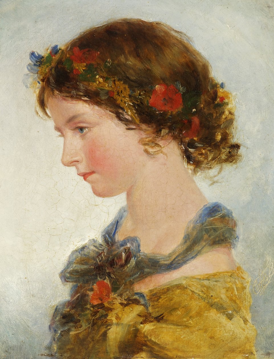 Portret młodej dziewczyny autorstwa James II Fisher