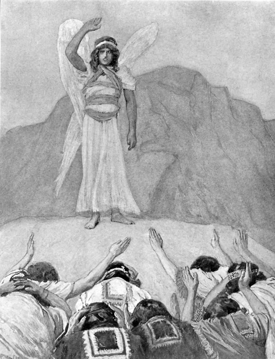 Napomnienie anioła autorstwa Jamesa Tissota - Biblia autorstwa James Jacques Joseph (after) Tissot