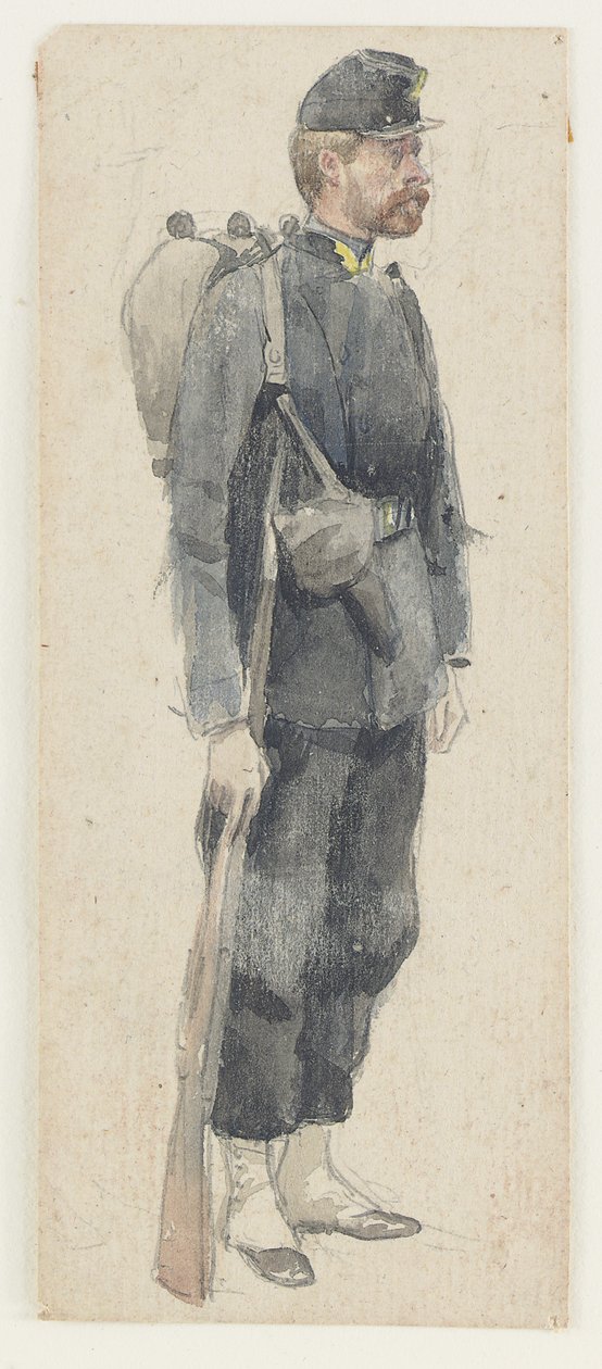 Żołnierz niosący karabin autorstwa James Jacques Joseph Tissot