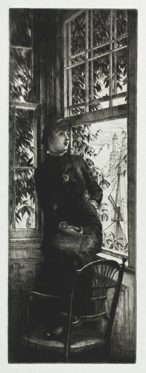 Nad brzegiem morza, 1880 r. autorstwa James Jacques Joseph Tissot
