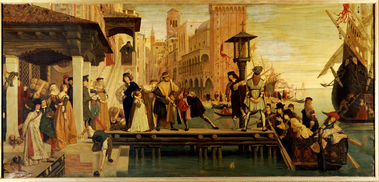 Wyjazd dziecka marnotrawnego z Wenecji, 1863 autorstwa James Jacques Joseph Tissot