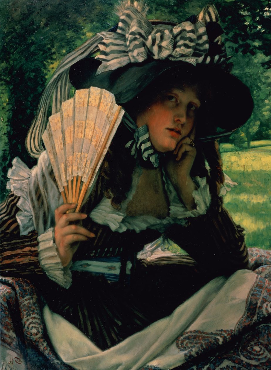 Dziewczyna z wachlarzem autorstwa James Jacques Joseph Tissot