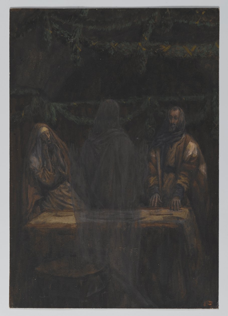 Zniknął im z oczu, ilustracja z Życia naszego Pana Jezusa Chrystusa, 1886-94 (wc nad grafitem na papierze) autorstwa James Jacques Joseph Tissot