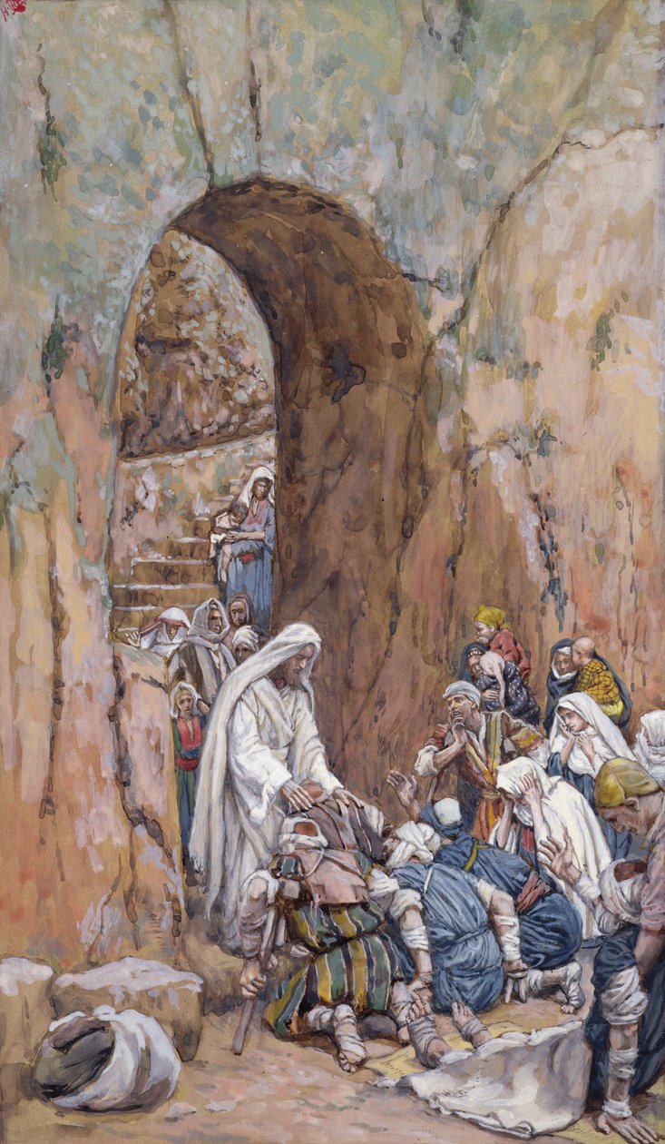 Nie uczynił żadnych cudów oprócz tego, że ich uzdrowił (wc na papierze) autorstwa James Jacques Joseph Tissot