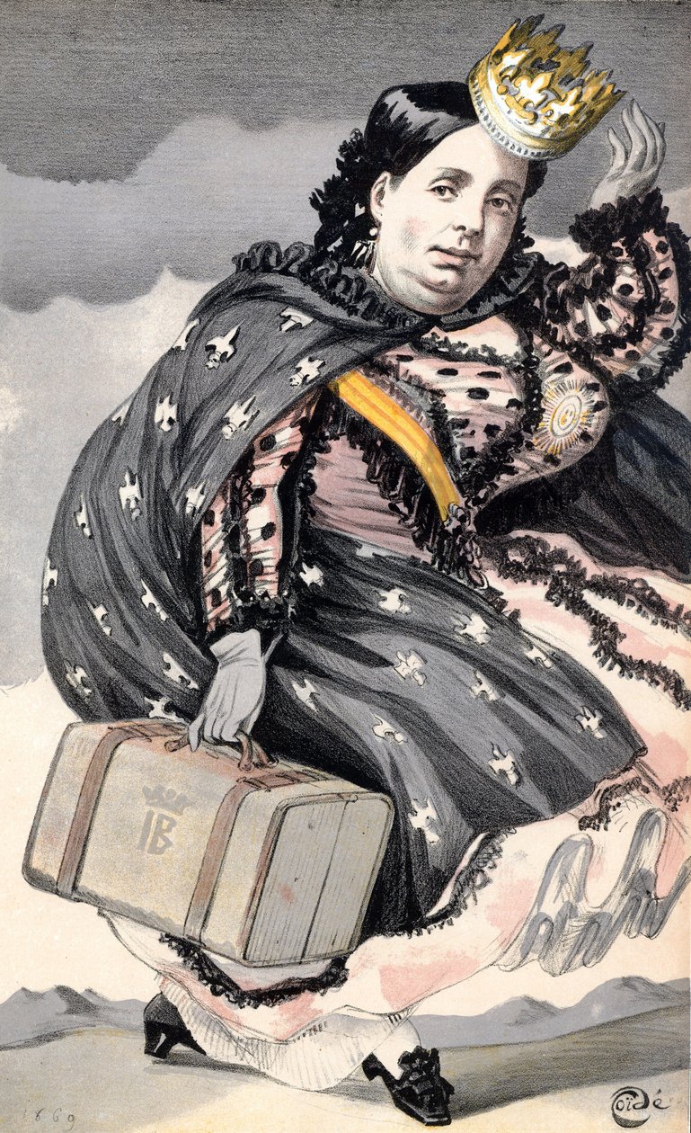 Izabela II (1830-1904) Królowa Hiszpanii (1833-1870) autorstwa James Jacques Joseph Tissot