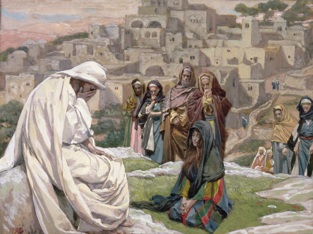 Jesus Wept, illustration for The Life of Christ, c.1886-96 (gouache on paperboard) autorstwa James Jacques Joseph Tissot