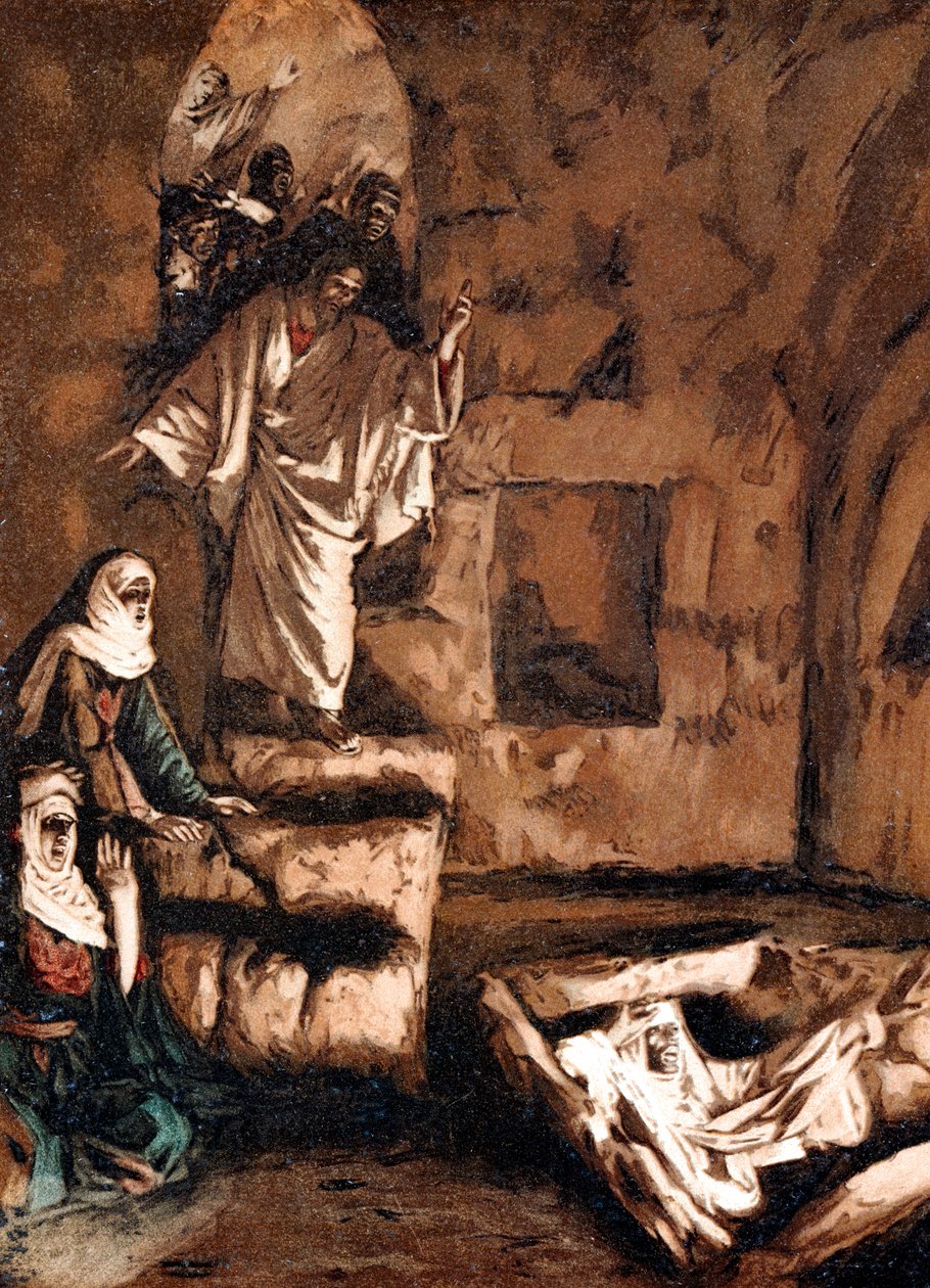 Jezus wskrzeszający Łazarza z grobu, 1897 autorstwa James Jacques Joseph Tissot