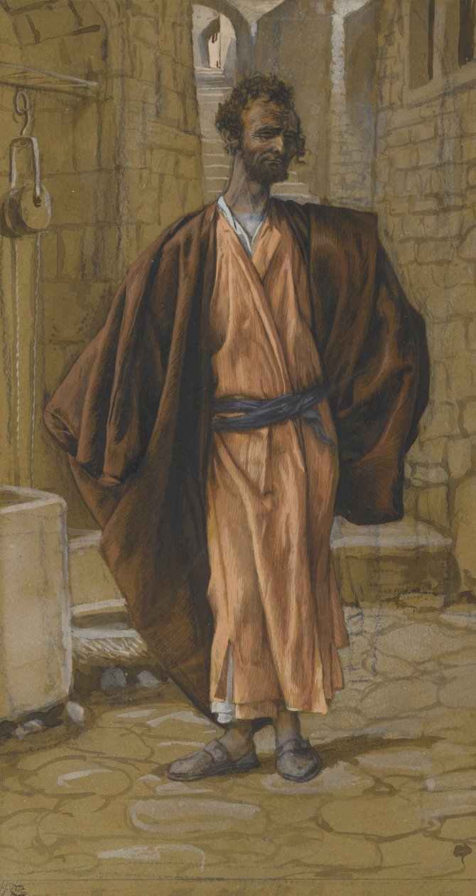 Judasz Iskariota, ilustracja z Życia Pana naszego Jezusa Chrystusa, 1886-94 (wc nad grafitem na papierze) autorstwa James Jacques Joseph Tissot
