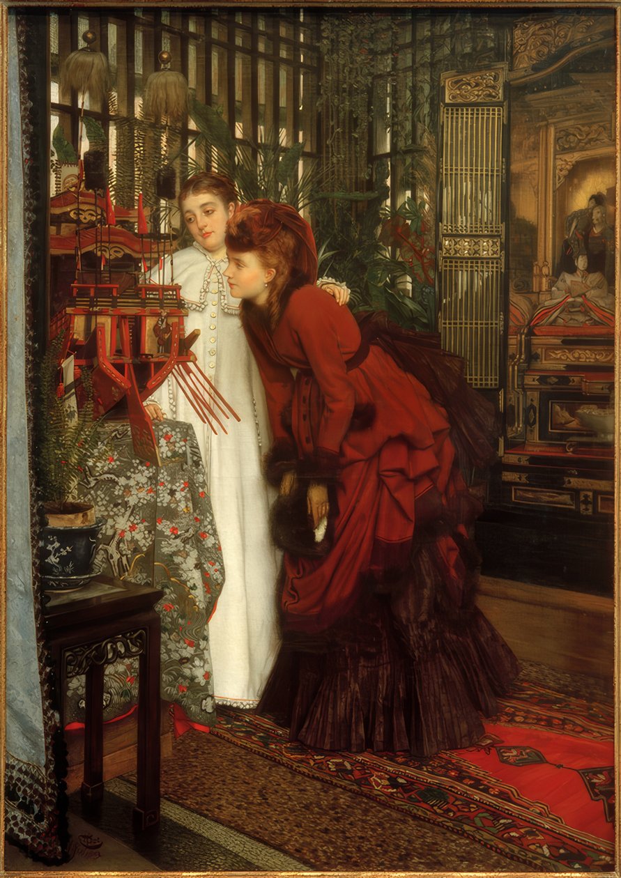 Młode kobiety na to patrzą autorstwa James Jacques Joseph Tissot