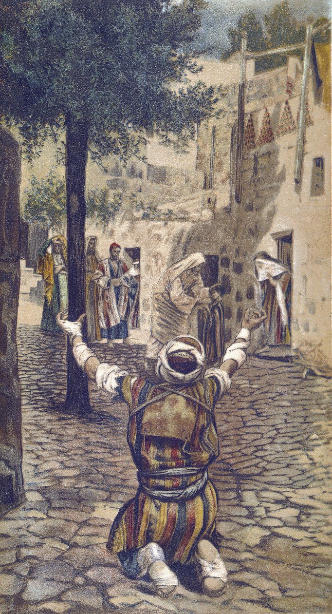 La guerison des trędow a Capharnaum – Uzdrowienie trędowatych w Kafarnaum – z „Życia naszego Pana Jezusa Chrystusa”” – 1899 James Tissot – La vie de notre seigneur Jesus Christ, Jacques Joseph (Jacques Joseph) Tissot dit James Tissot (1836-1902) autorstwa James Jacques Joseph Tissot