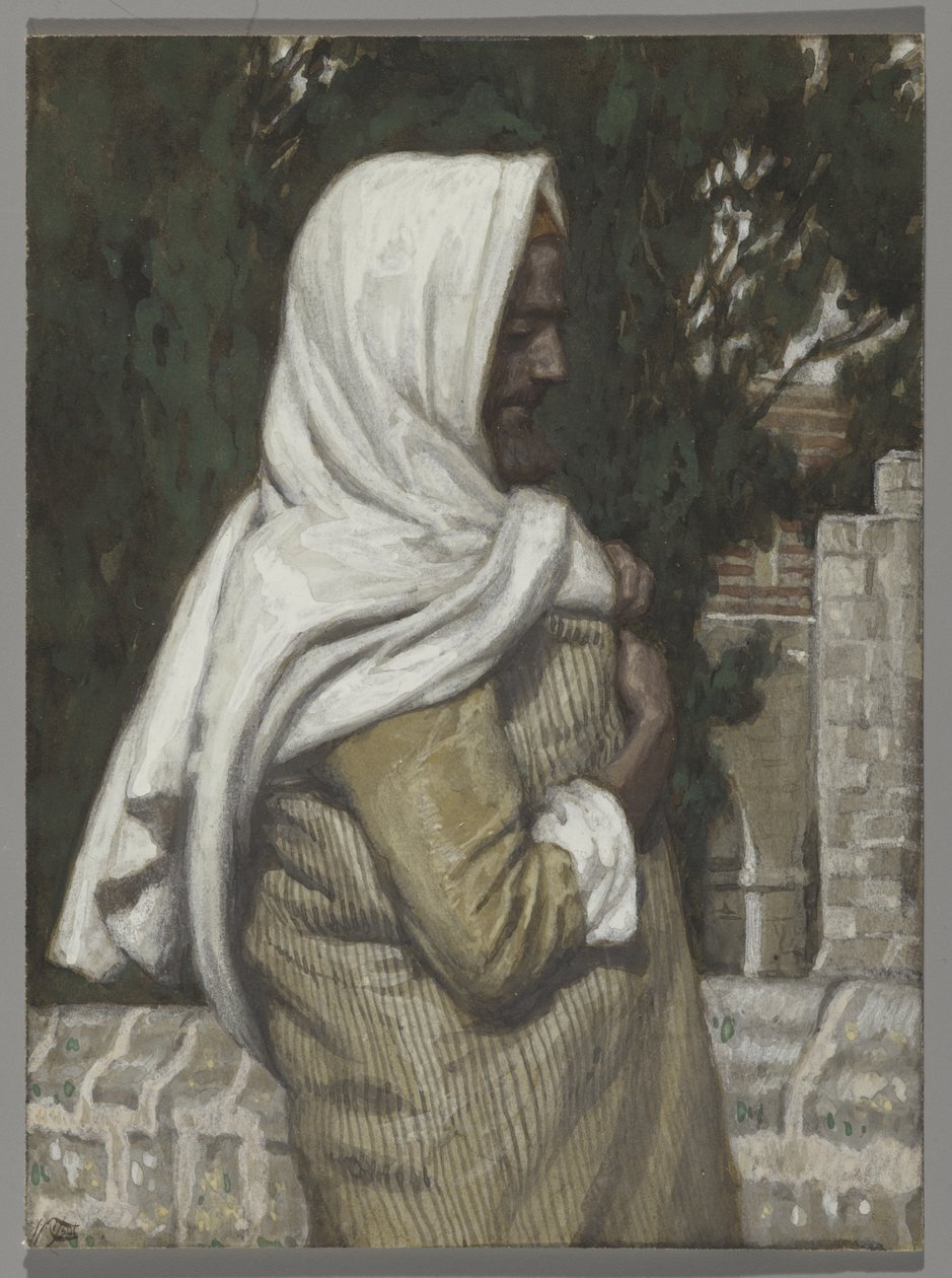 Łazarz, ilustracja do Życia Chrystusa, ok. 1886-94 (toaleta i gwasz na tekturze) autorstwa James Jacques Joseph Tissot