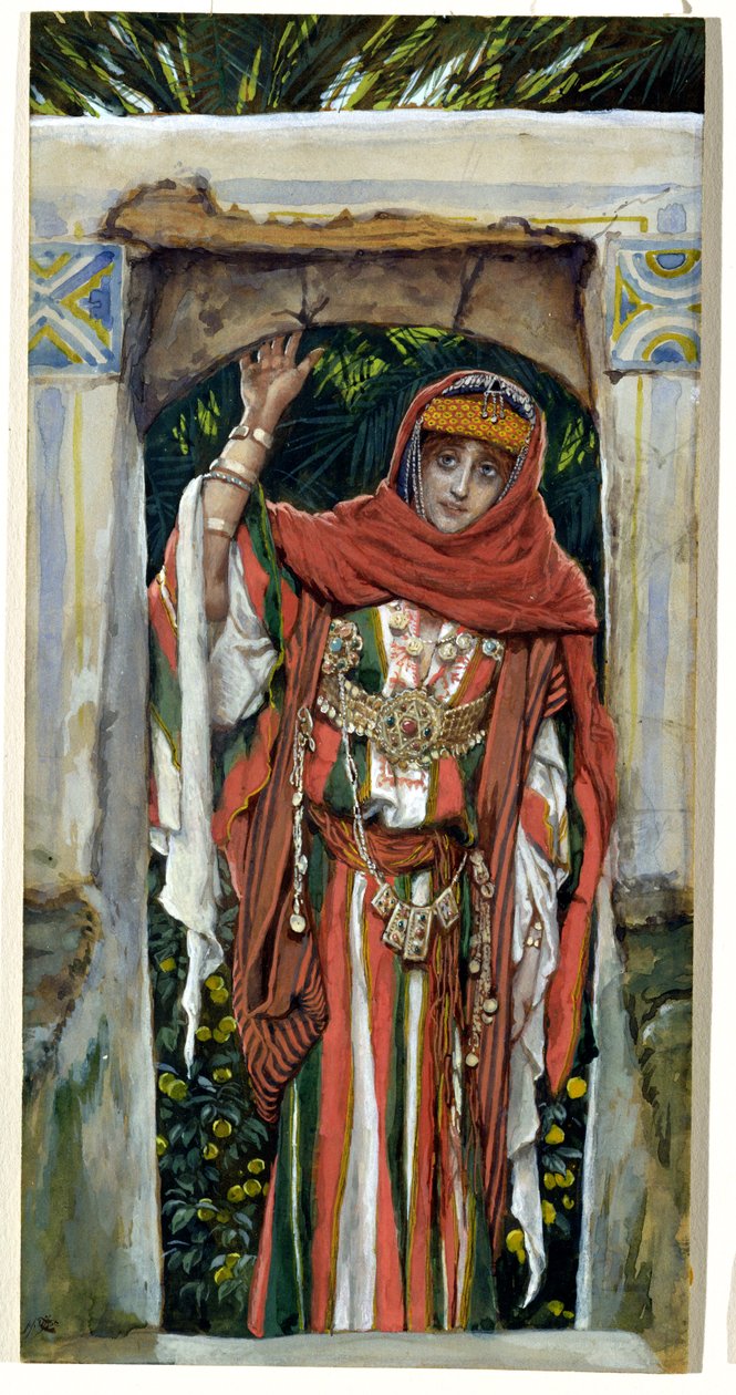 Maria Magdalena przed nawróceniem, ilustracja do Życia Chrystusa, ok. 1886-96 (wc na papierze) autorstwa James Jacques Joseph Tissot