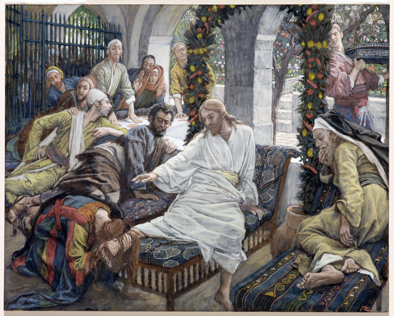 Maria Magdalena Pudełko Bardzo Drogocennej Maści, ilustracja do Życia Chrystusa, ok. 1886-1896 (gwasz na tekturze) autorstwa James Jacques Joseph Tissot