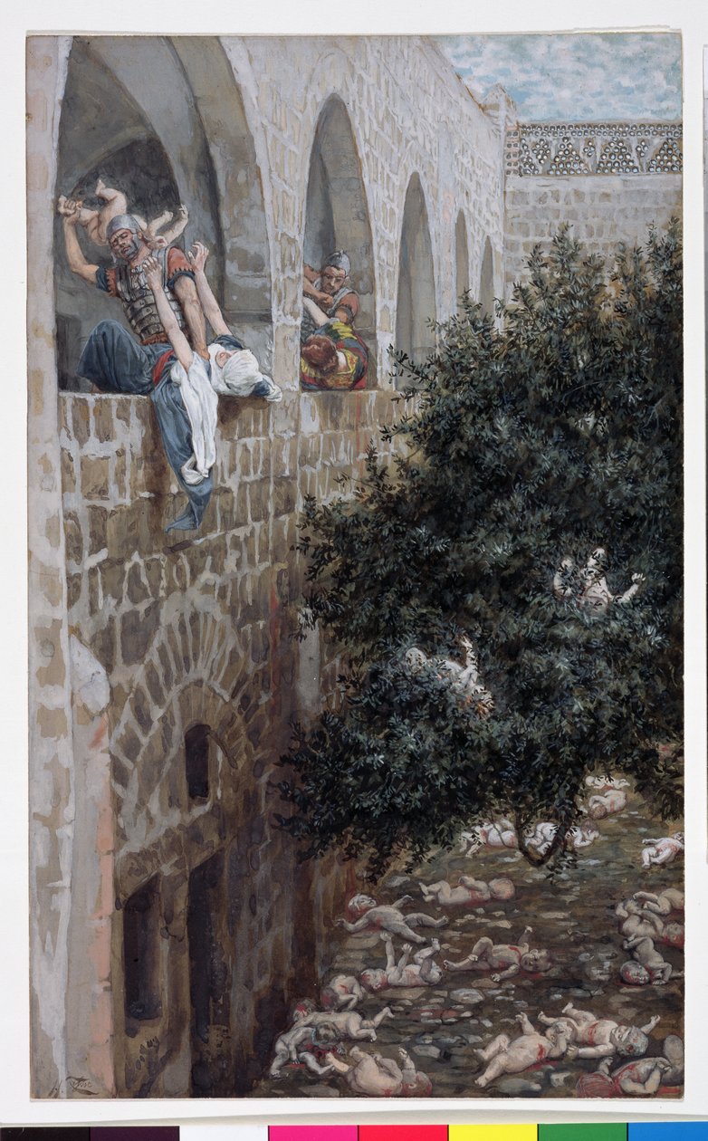 Masakra niewinnych, ilustracja do „Życia Chrystusa”, ok. 1886-94 akwarela i gwasz na tekturze) autorstwa James Jacques Joseph Tissot
