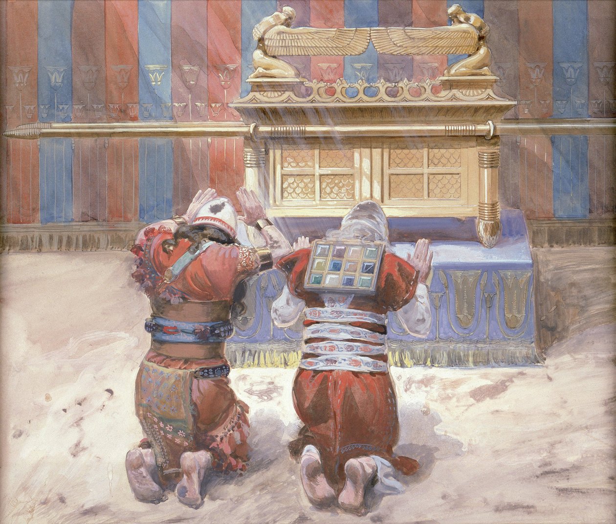 Mojżesz i Jozue przed Tabernakulum, ok. 1896-1902. autorstwa James Jacques Joseph Tissot